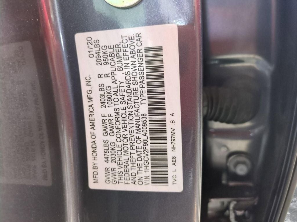 2020 Honda Accord Touring 2.0T