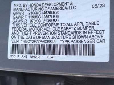 2023 Honda Accord Hybrid Sport-L