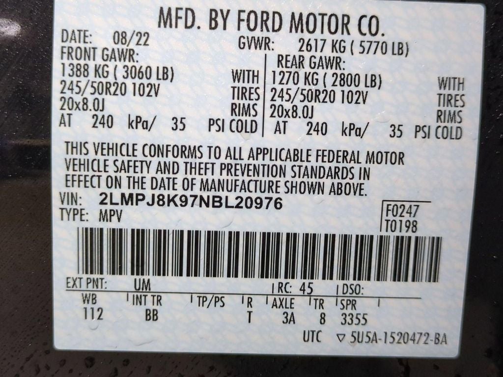 2022 Lincoln Nautilus Reserve