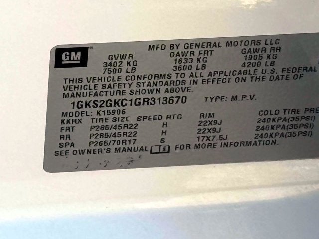 2016 GMC Yukon XL SLT