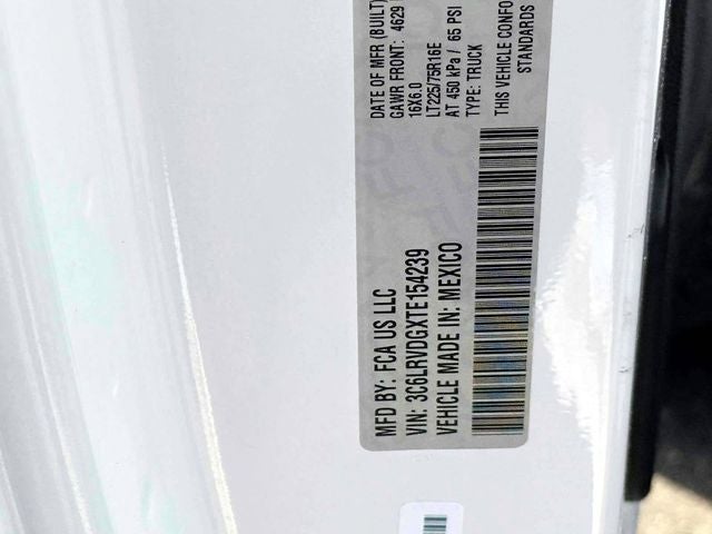 2026 RAM ProMaster 2500 Cargo Van Tradesman High Roof 159' WB w/Pass Seat