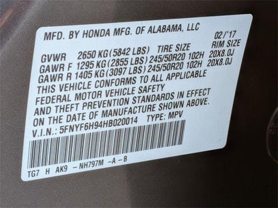 2017 Honda Pilot Touring