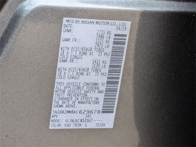 2019 Nissan Pathfinder S