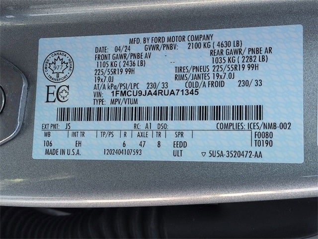 2024 Ford Escape Platinum