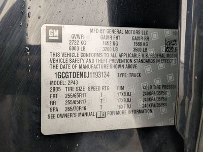 2018 Chevrolet Colorado 4WD Z71