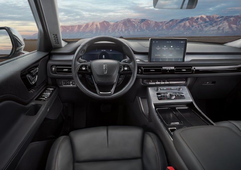 The interior of a Lincoln Aviator® SUV is shown | LaFontaine Lincoln Grand Rapids in Grand Rapids MI