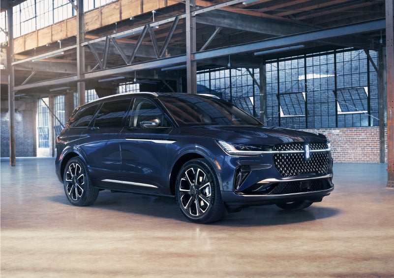 A 2024 Lincoln Nautilus® SUV is parked in an industrial space. | LaFontaine Lincoln Grand Rapids in Grand Rapids MI