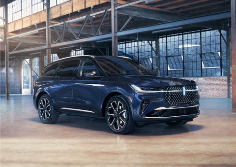 A 2024 Lincoln Nautilus® SUV is parked in an industrial space. | LaFontaine Lincoln Grand Rapids in Grand Rapids MI