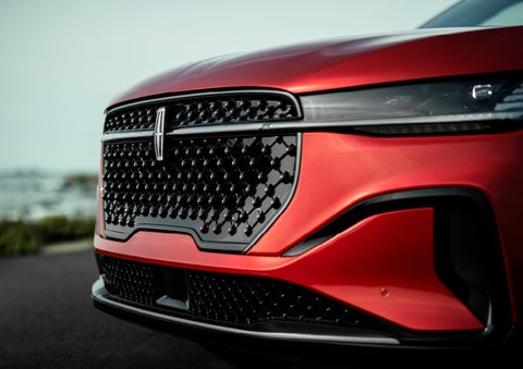 The sleek grille of a 2024 Lincoln Nautilus® SUV with the available Jet Appearance Package makes a bold statement. | LaFontaine Lincoln Grand Rapids in Grand Rapids MI