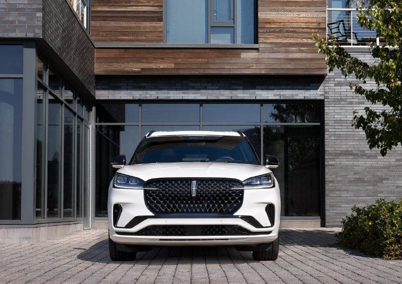 The front of a 2026 Lincoln Aviator® SUV is shown. | LaFontaine Lincoln Grand Rapids in Grand Rapids MI