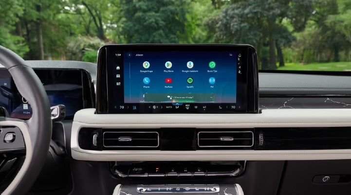The center touchscreen inside a 2027 Lincoln Aviator® Black Label™ SUV | LaFontaine Lincoln Grand Rapids in Grand Rapids MI
