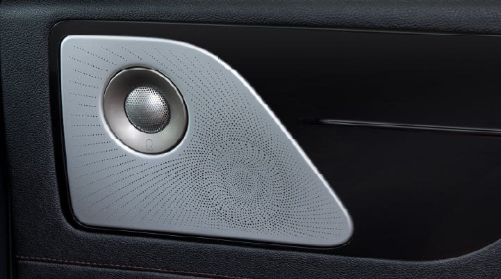 A close-up view of the available Revel® Ultima 3D Audio System. | LaFontaine Lincoln Grand Rapids in Grand Rapids MI