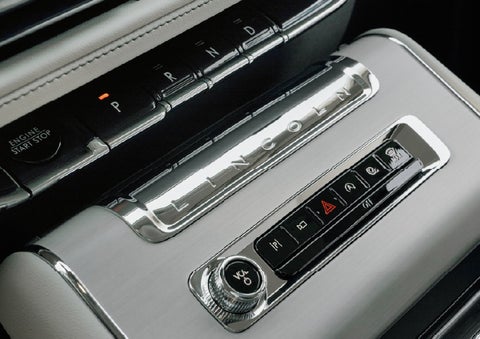 The piano key gear selector of a 2027 Lincoln Aviator® Back Label™ SUV. | LaFontaine Lincoln Grand Rapids in Grand Rapids MI