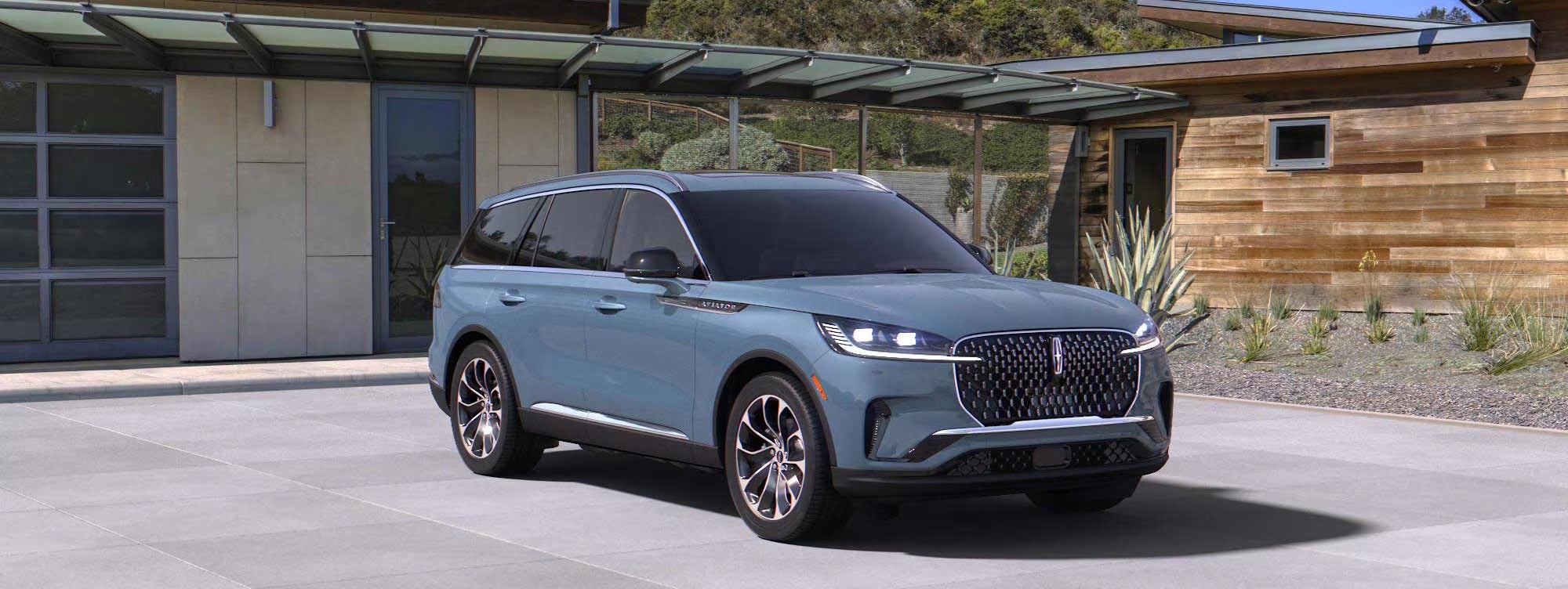 A 2026 Lincoln Aviator® SUV is parked | LaFontaine Lincoln Grand Rapids in Grand Rapids MI