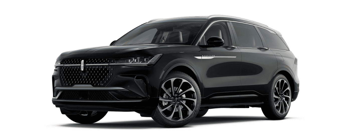 Black 2026 Lincoln Nautilus angled left