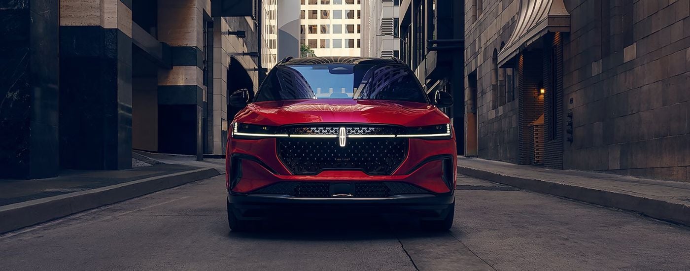 Red 2026 Lincoln Nautilus shown from the front.