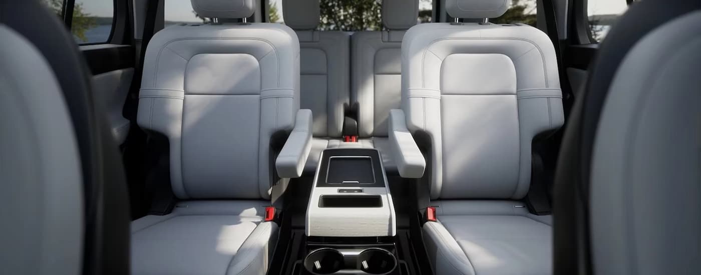 Light grey leather interior in a 2025 Lincoln Aviator